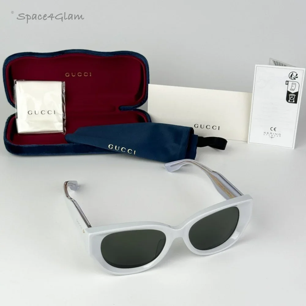 BRAND NEW Gucci GG1532SA 003 Grey Unisex Cat Eye Sunglasses GG 1532SA - Picture 1 of 9